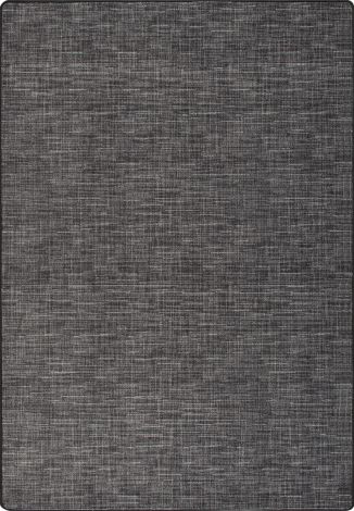 Broadcloth Black Linen Imagine Figurative Collection Area Rug