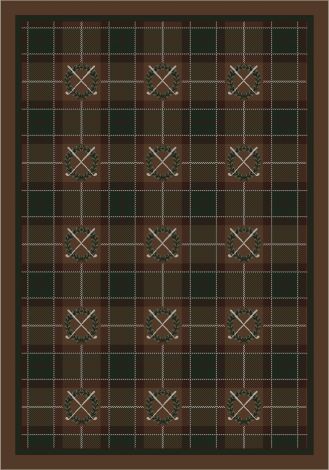 Country Club Field Repeat Theme Rugs 2 Collection Area Rug