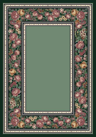 English Floral Peridot Innovations Collection Area Rug