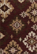 Highland Star Crimson Mix & Mingle Collection Area Rug