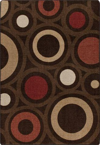 In Focus Chocolate Mix & Mingle Collection Area Rug