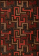 Junctions Red Umber Mix & Mingle Collection Area Rug