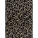 Lyrical Velvet Black Imagine Figurative Collection Area Rug