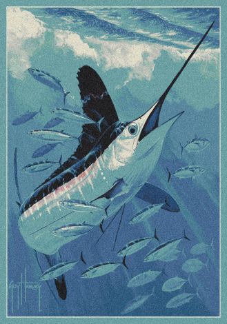 Rally The School Guy Harvey Collection Area Rug