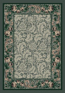Rose Damask Aqua Innovations Collection Area Rug