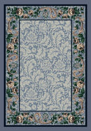 Rose Damask Lapis Innovations Collection Area Rug