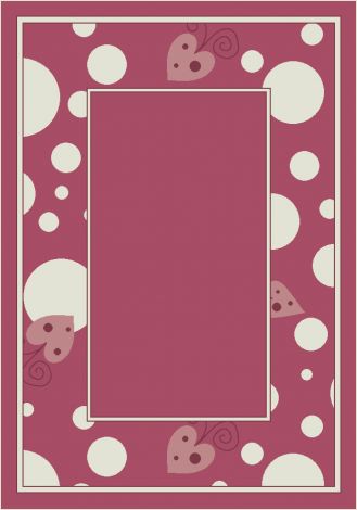 Sweetheart Border Theme Rugs 2 Collection Area Rug
