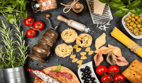 Italian Cuisine Ingredients Mat