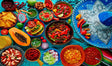 Mexican Cuisine Chips & Salsa Mat