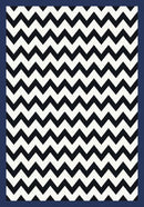 Vibe Border Purple Black & White Collection Area Rug