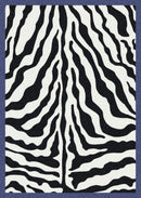 Zebra Glam Purple Black amp; White Collection Area Rug